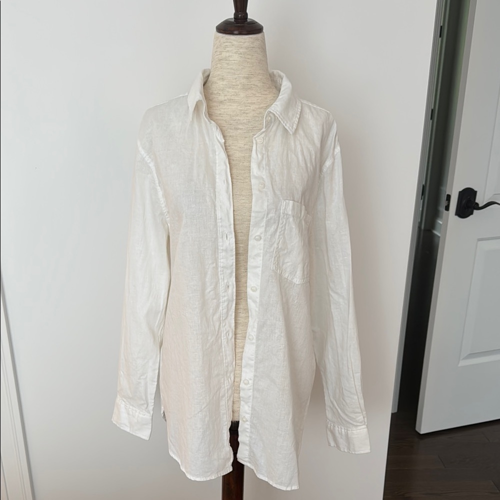 Classic White Women’s Linen Shirt